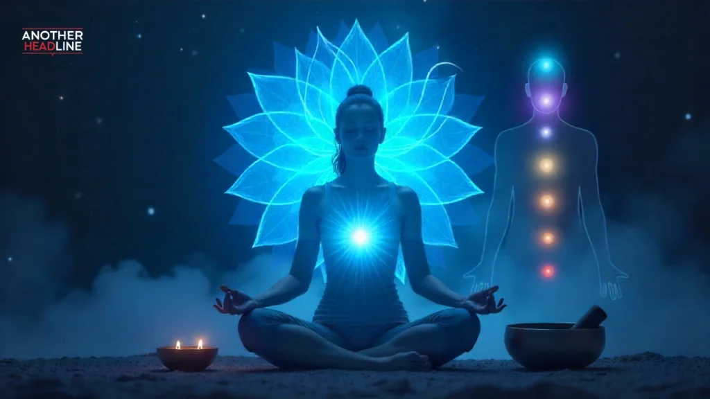 a woman meditating in lotus pose - Kialodenzydaisis healing