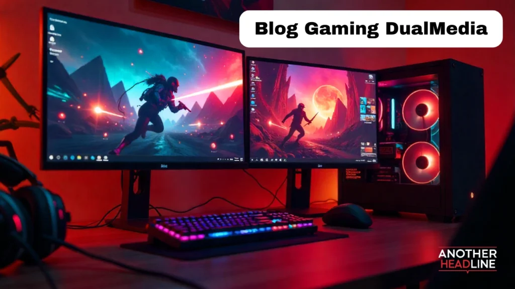 blog gaming dualmedia modern gaming setup with pc and headset