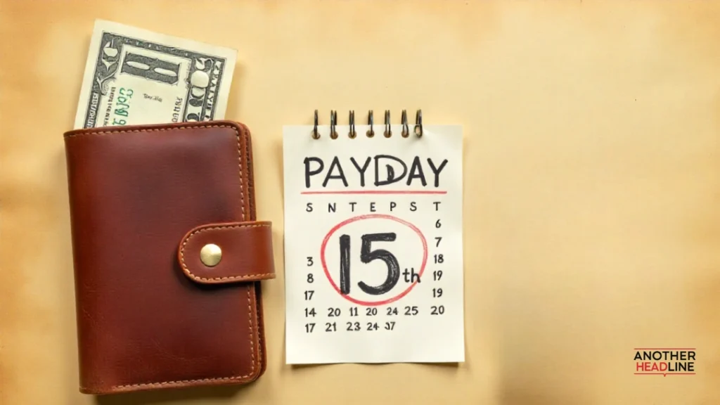 show wallet, payday calendar, and cash stack showing repay on payday – payday loans eloanwarehouse