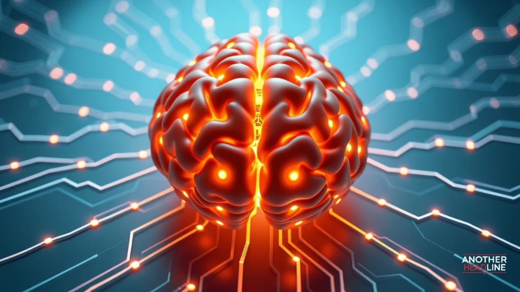 brain circuit with radiating network lines symbolizing titsintps smart systems