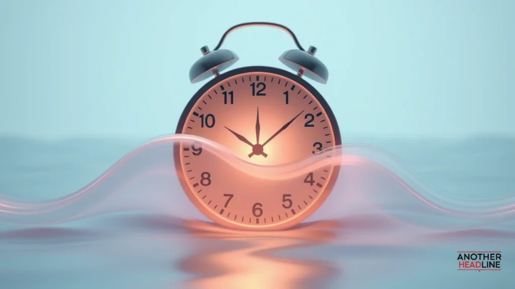 clock with waves representing exhentaime mindfulness