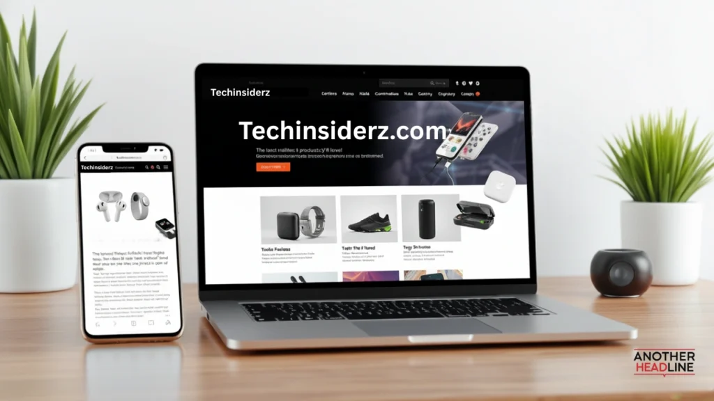 laptop and smartphone showing techinsiderz.com gadgets