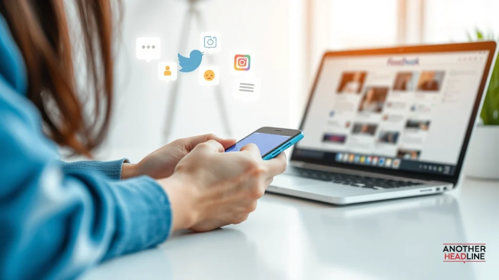 person using phone with social media notifications – cookape org