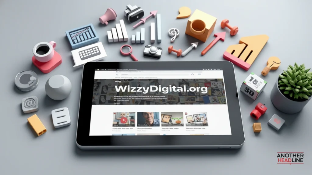 self-growth elements around a tablet for blog wizzydigital.org