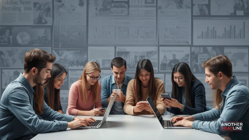 users browsing a digital news platform — paritytrial.com  