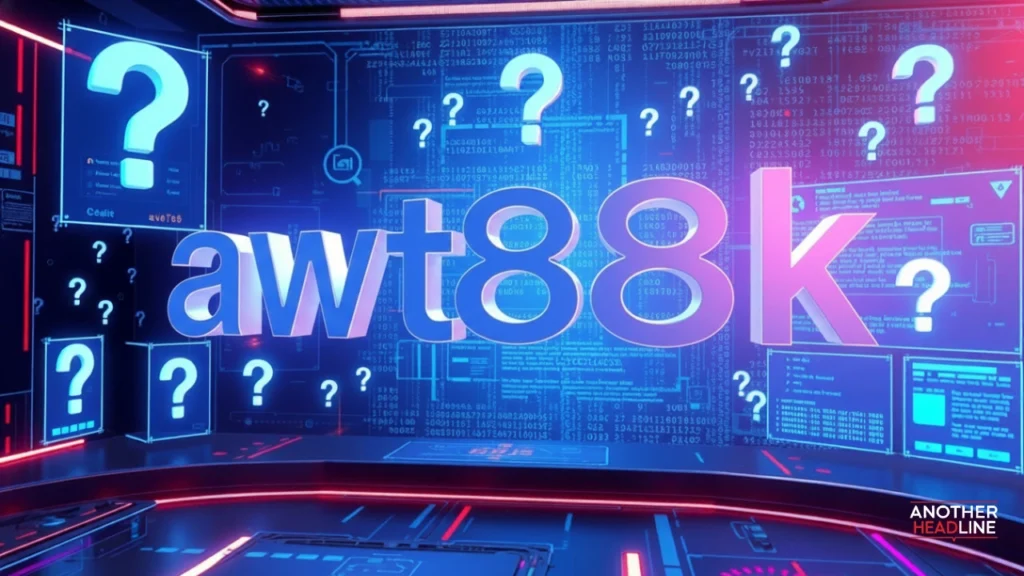 digital code visualization with “awt88k,” symbolizing awt88k meaning decoding