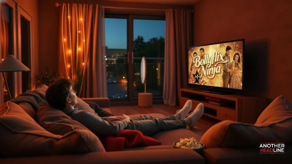 person watching a movie with cozy living room – seventhway find premium jobs now
