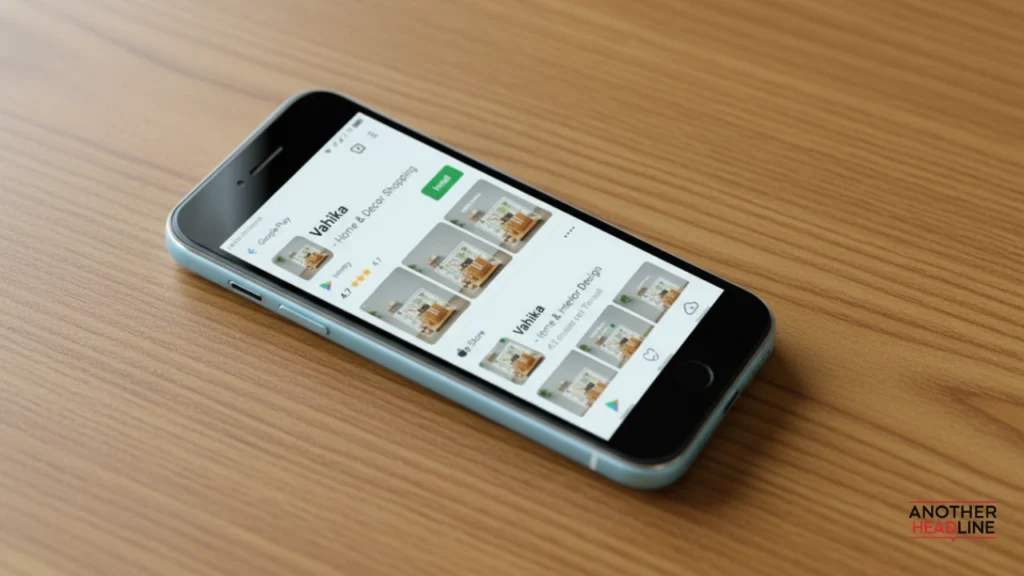 smartphone showing vahika login app download page