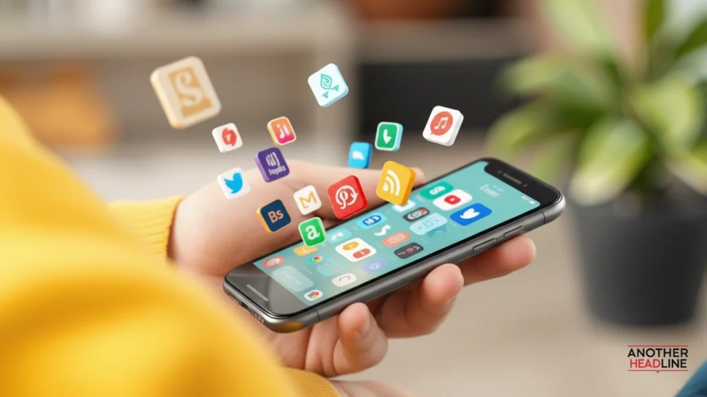 user browsing a wide app library on a smartphone with icons and fast downloads — barapk org