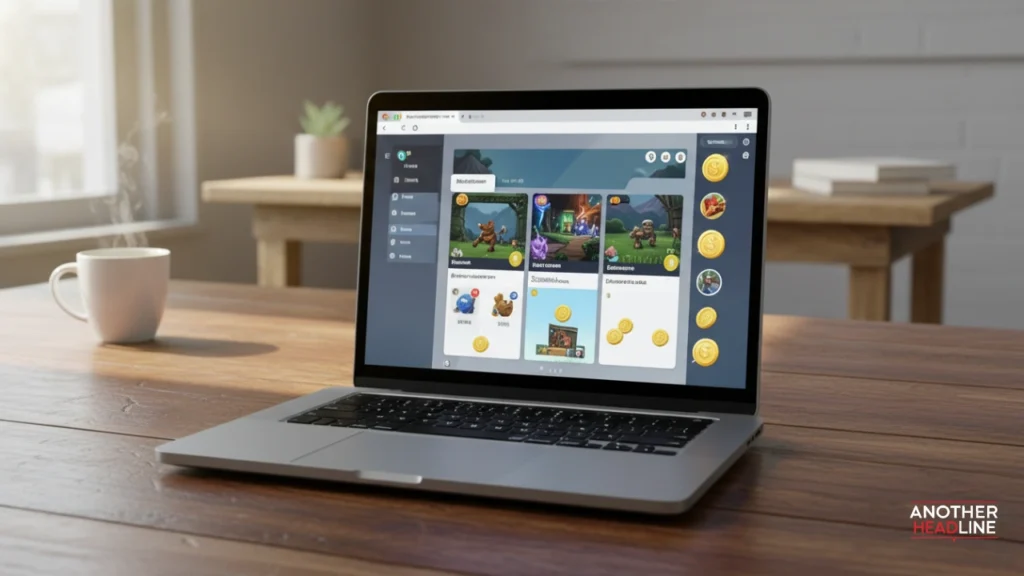 browser-based gaming platform showing skill-based arcade games with virtual coins on skillmachine net