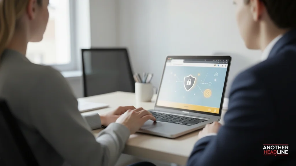 cybersecurity illustration showing safe browsing and trust symbols – g15tools com gadget