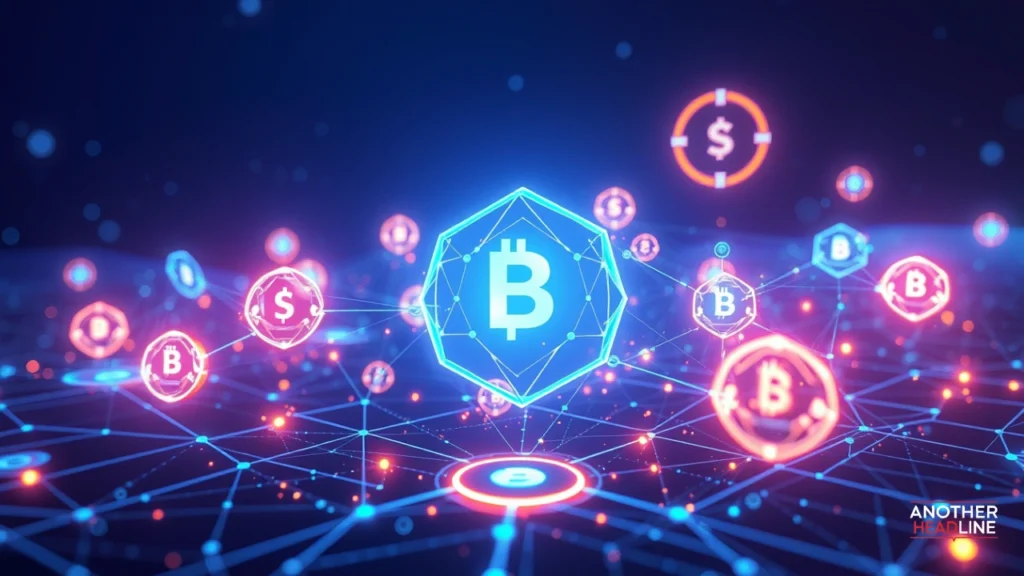 futuristic digital finance ecosystem with smart contracts - damlpips