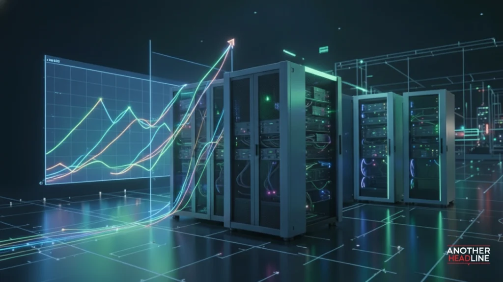 high-performance servers and glowing python code show speed boost during upgrade oxzep7 python