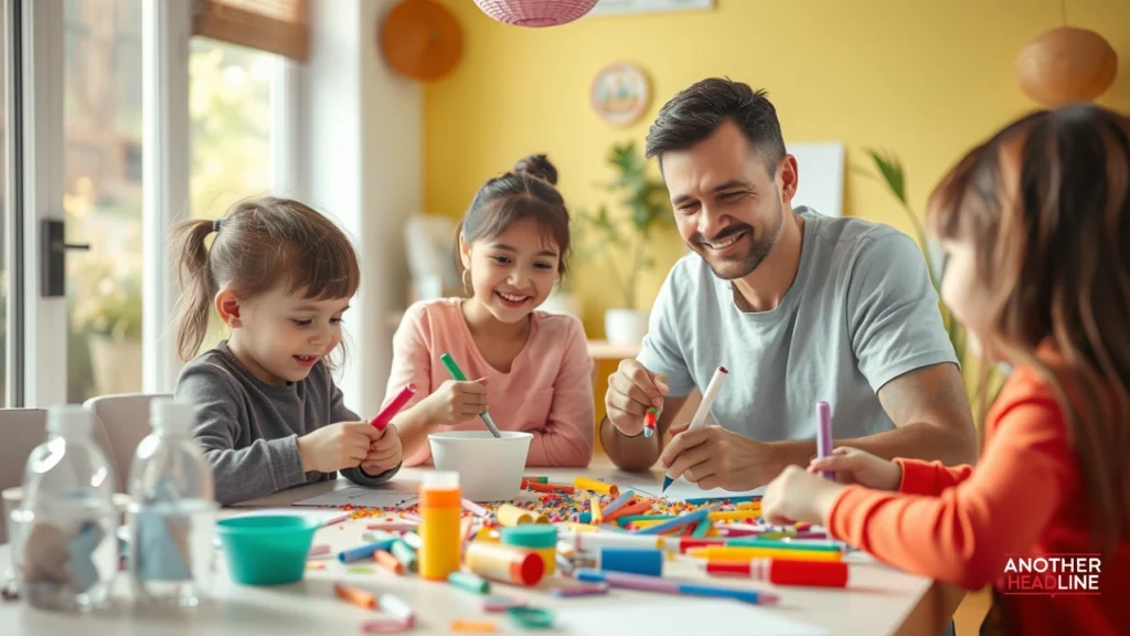 kids and parents doing arts and crafts together at a table in a bright room – whatutalkingboutwillis com
