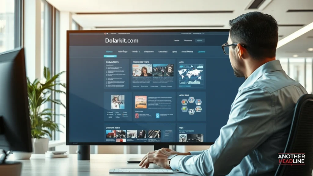person showing on a screen dolarkit.com website