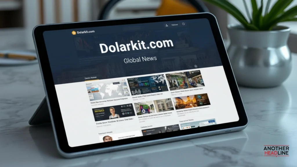 tablet showing news and policy briefs on display screen, dolarkit.com