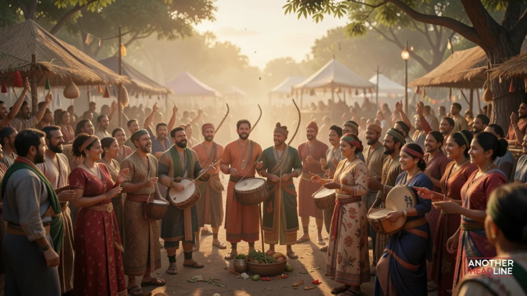 araachell community festival with locals celebrating traditions