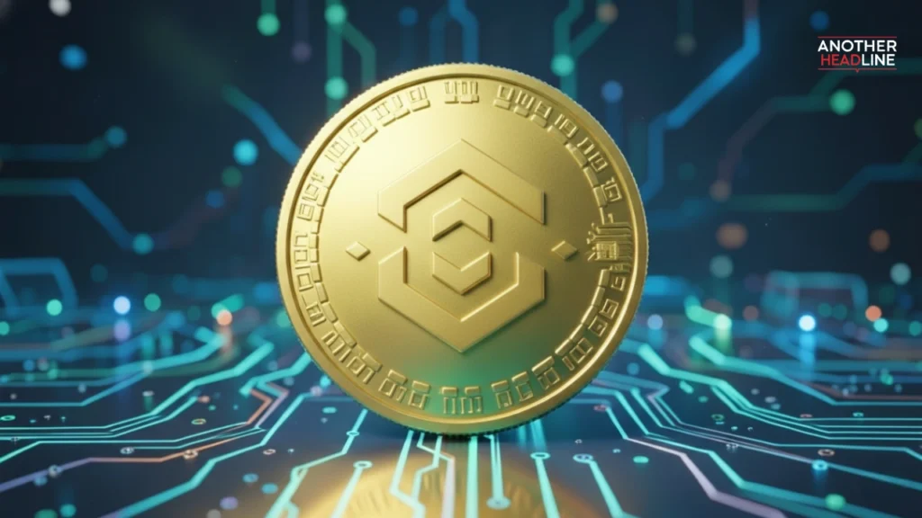 crypto representing superdumbumhum coin on a blockchain background