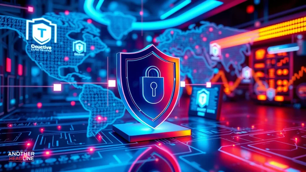 cybersecurity interface with encrypted global network and shield protection – bralad com