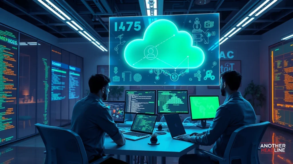 devops team managing gitops workflows and holographic dashboards in a modern cloud workspace-iasweshoz1