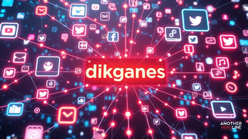 digital network of social media and blogs spreading the term dikganes