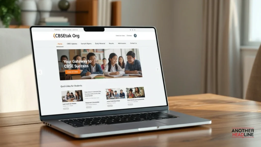 laptop shows cbsetak org website