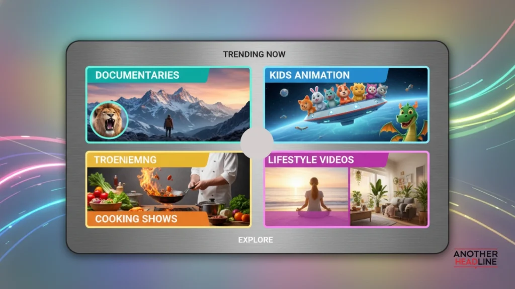 collage of vegan documentaries, cooking shows, kids animations, and lifestyle videos on one screen -veganovies com