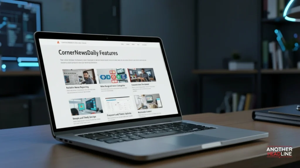 cornernewsdaily features on laptop dashboard – cornernewsdaily review