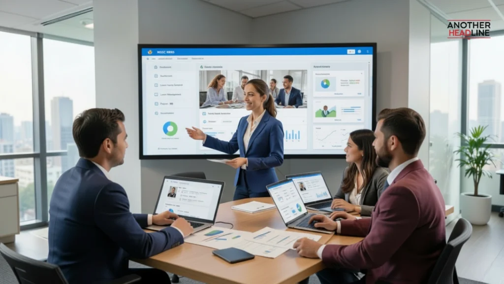 hr executive using mssc hrms dashboard to manage payroll, attendance, and employee records