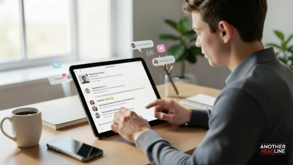 person commenting on blog via tablet showing community discussion on yonosamachar com