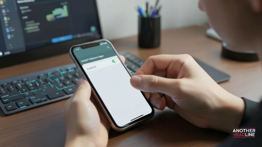 person installing apk on android with “install unknown apps” enabled – apkvenom org guide