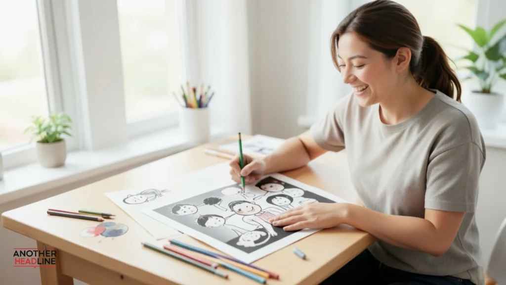 user creating perfect stencil artwork - theprintablestencils.com