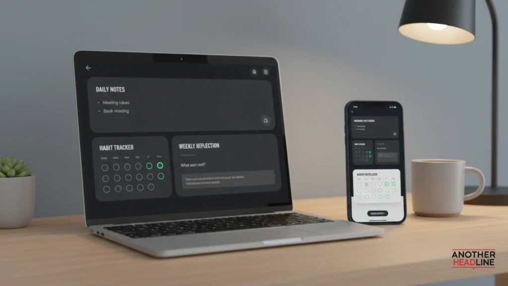 journaling dashboard on laptop and mobile yourjournalcenter com
