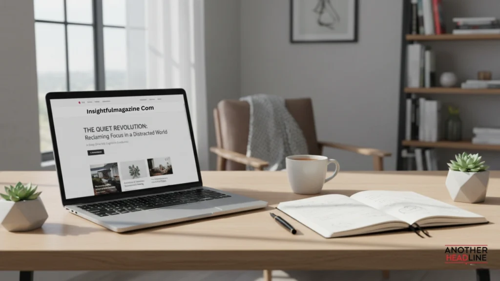 laptop showing insightfulmagazine com platform